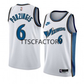 Camiseta Hombre NBA Washington Wizards Kristaps Porzingis 6 Nike 2022-23 Classic Edition Blanco Swingman